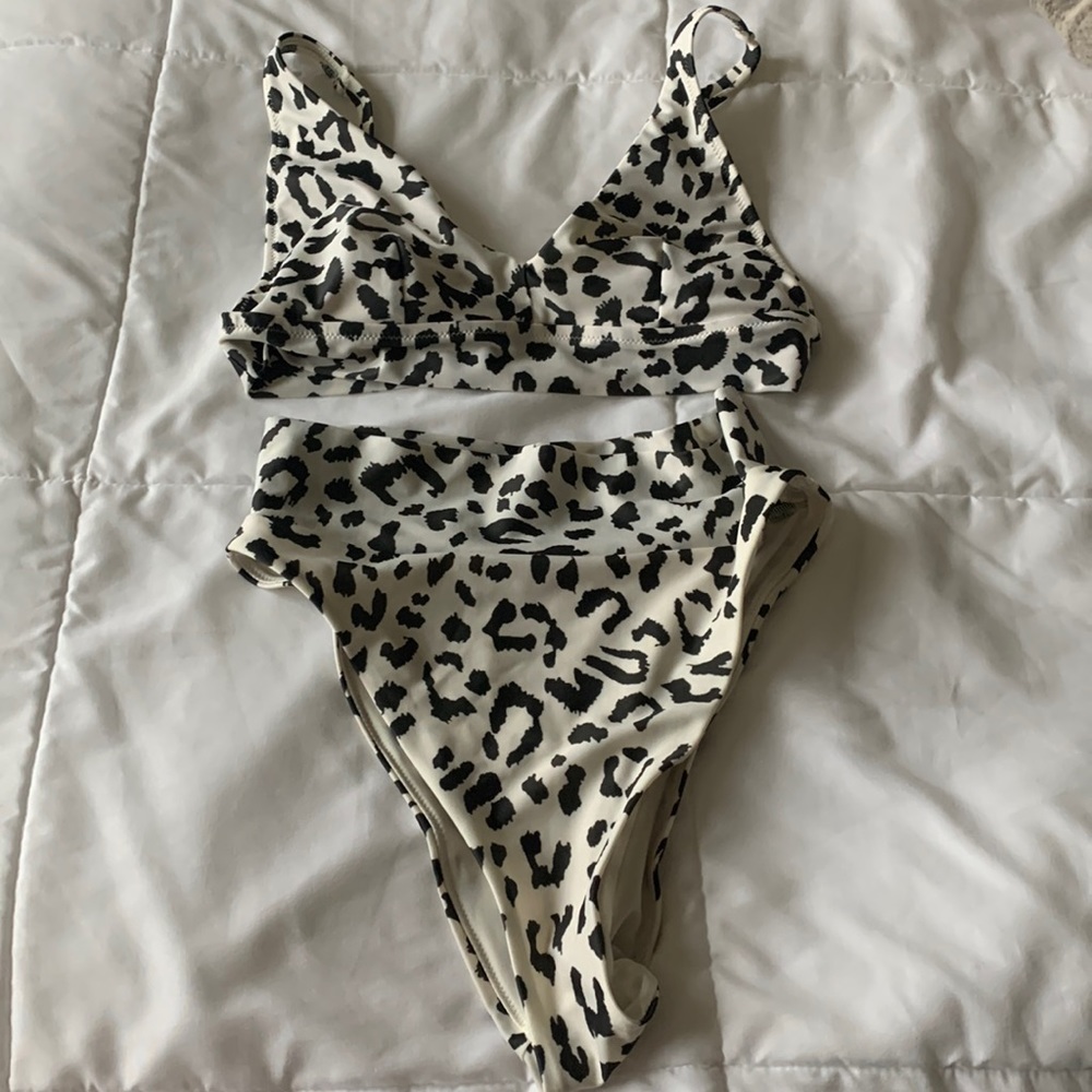Aerie White & Black Bikini
